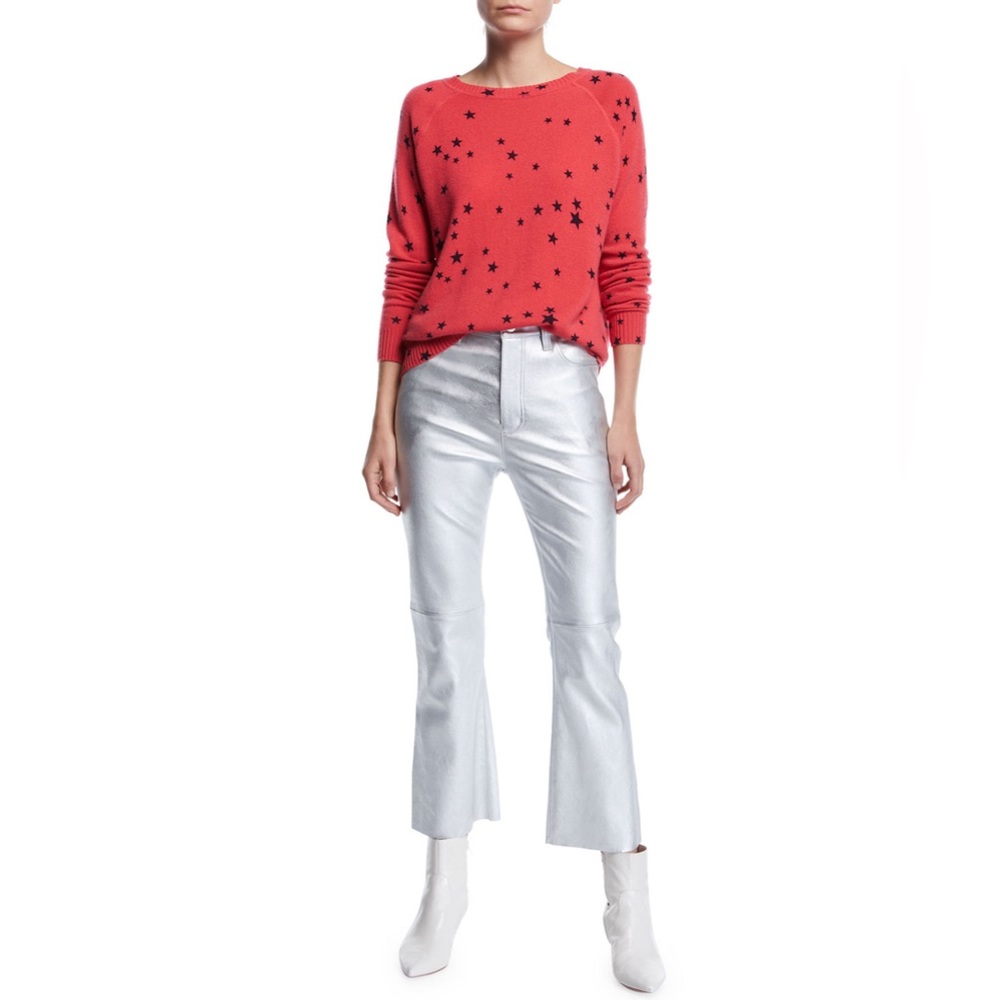 Current/Elliott The High Waist Kick Flare Leather Pants
